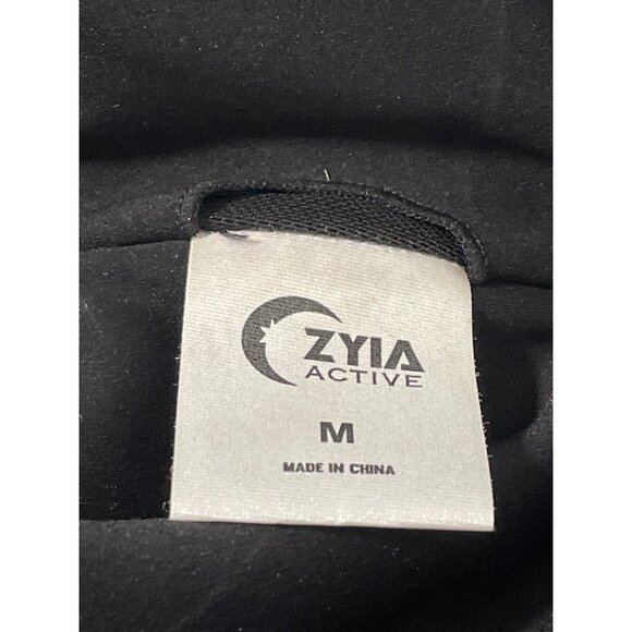 Zyia Active Chiaroscuro Buckle Bra Size Medium Black White Sportswear Athleisure - Picture 5 of 8